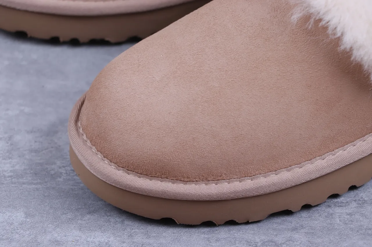 UGG Tasman Beige Suede Slip-On Snow Boots 4