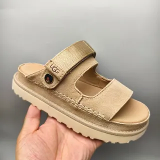 UGG Tasman Beige sandalias casuales de plataforma de dos tiras
