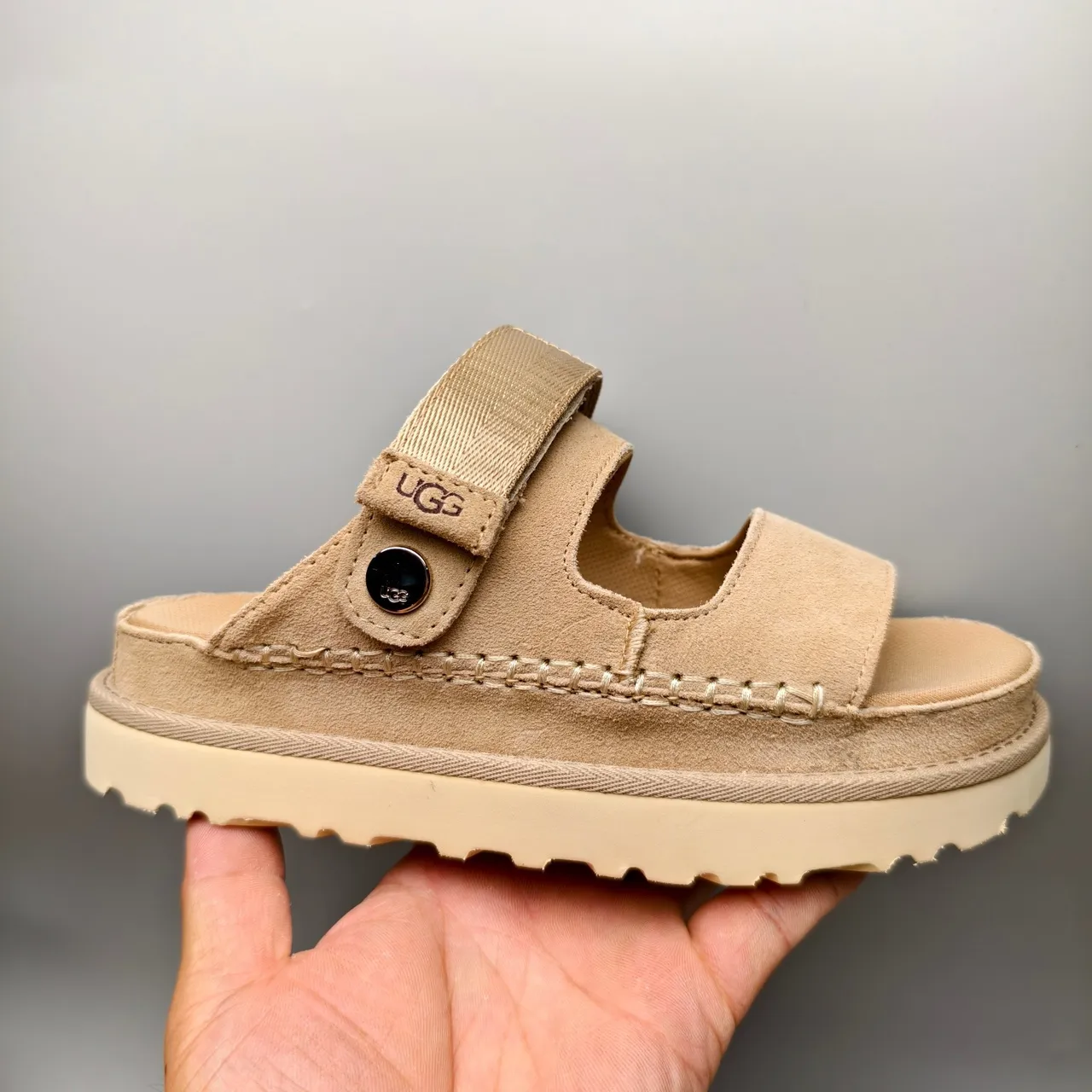 UGG Tasman Beige Two-Strap Platform Casual Sandals 2