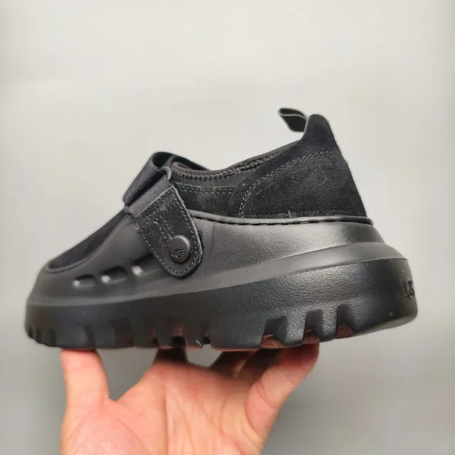 UGG Tasman Black Platform Sole Suede Upper Clog 4