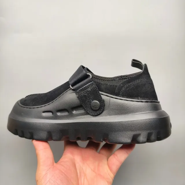 UGG Tasman Black Platform Sole Suede Upper Clog 7