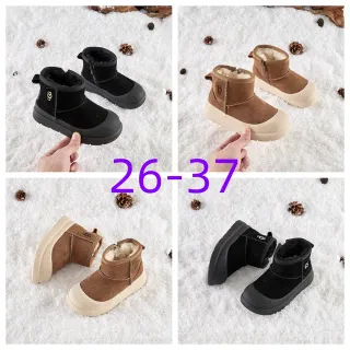 UGG Tasman Bottes de Neige Noires en Daim Doublées en Peau de Mouton
