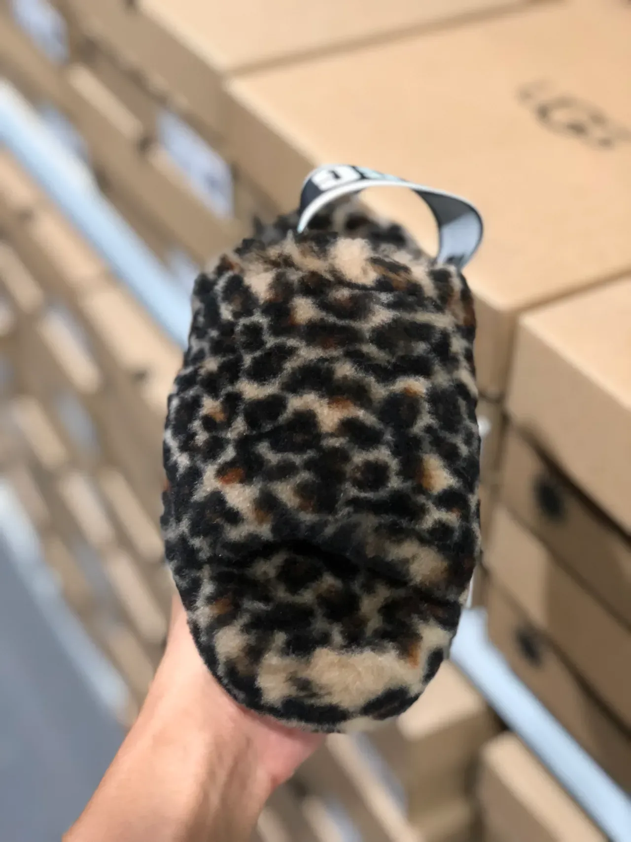 UGG Tasman Leopard-Print Fuzzy Platform Slippers 5