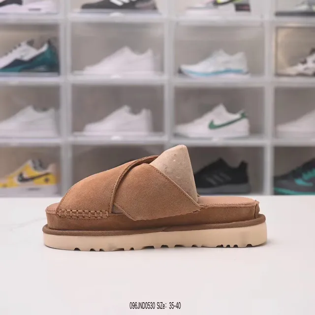 UGG Tasman-Style Cross-Strap Suede Slippers 3