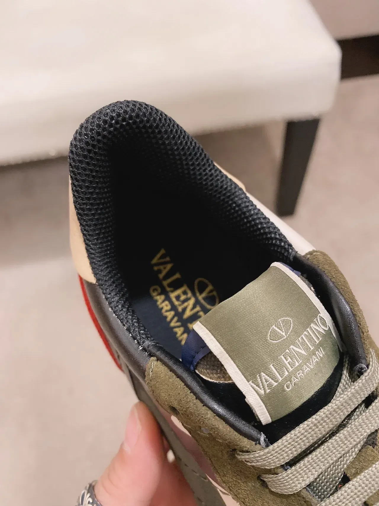 Valentino Sneakers lifestyle multicolores à panneaux de camouflage en suede-mesh hybrid upper 5