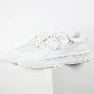 Valentino Rockstud All-White Leather Lifestyle Sneakers
