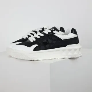 Valentino Rockstud Star Black and White Chunky Sneakers