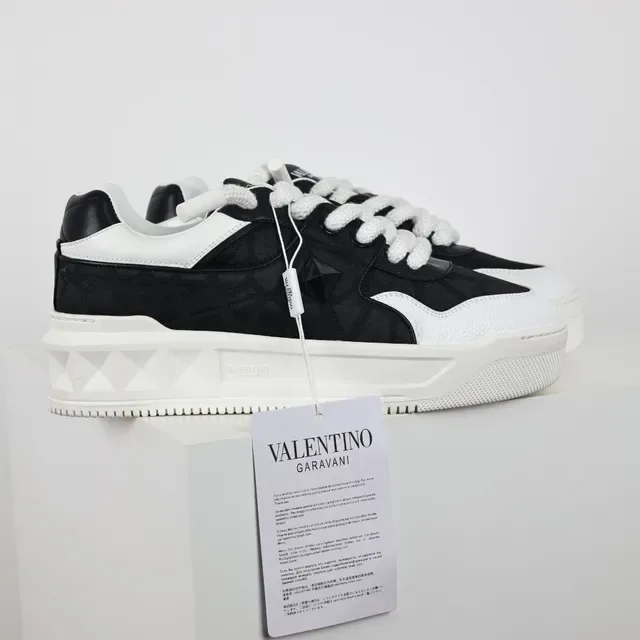 Valentino Rockstud Star Black and White Chunky Sneakers 3