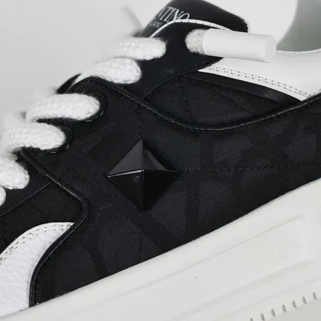 Valentino Rockstud Star Black and White Chunky Sneakers 6