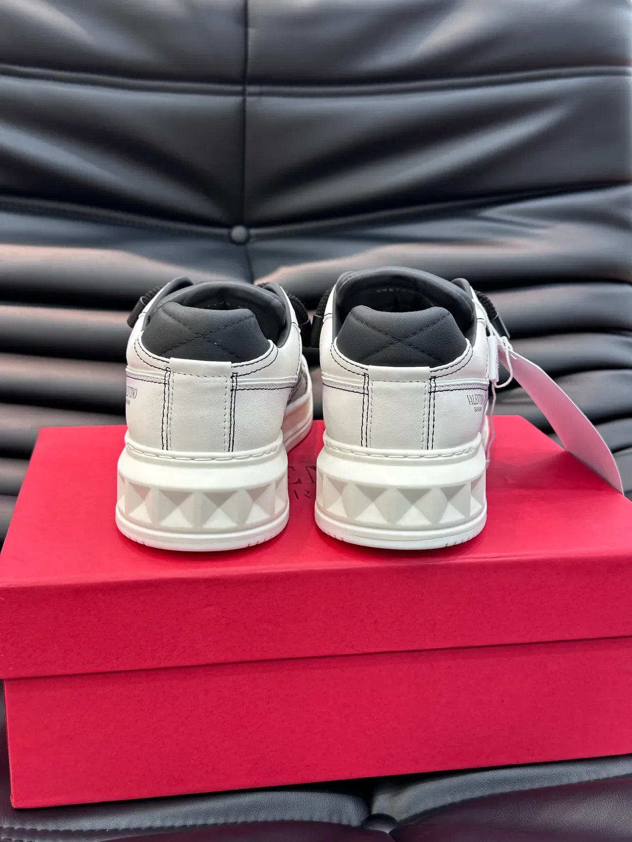 Valentino Rockstud White and Lavender Gradient Lifestyle Sneakers 3
