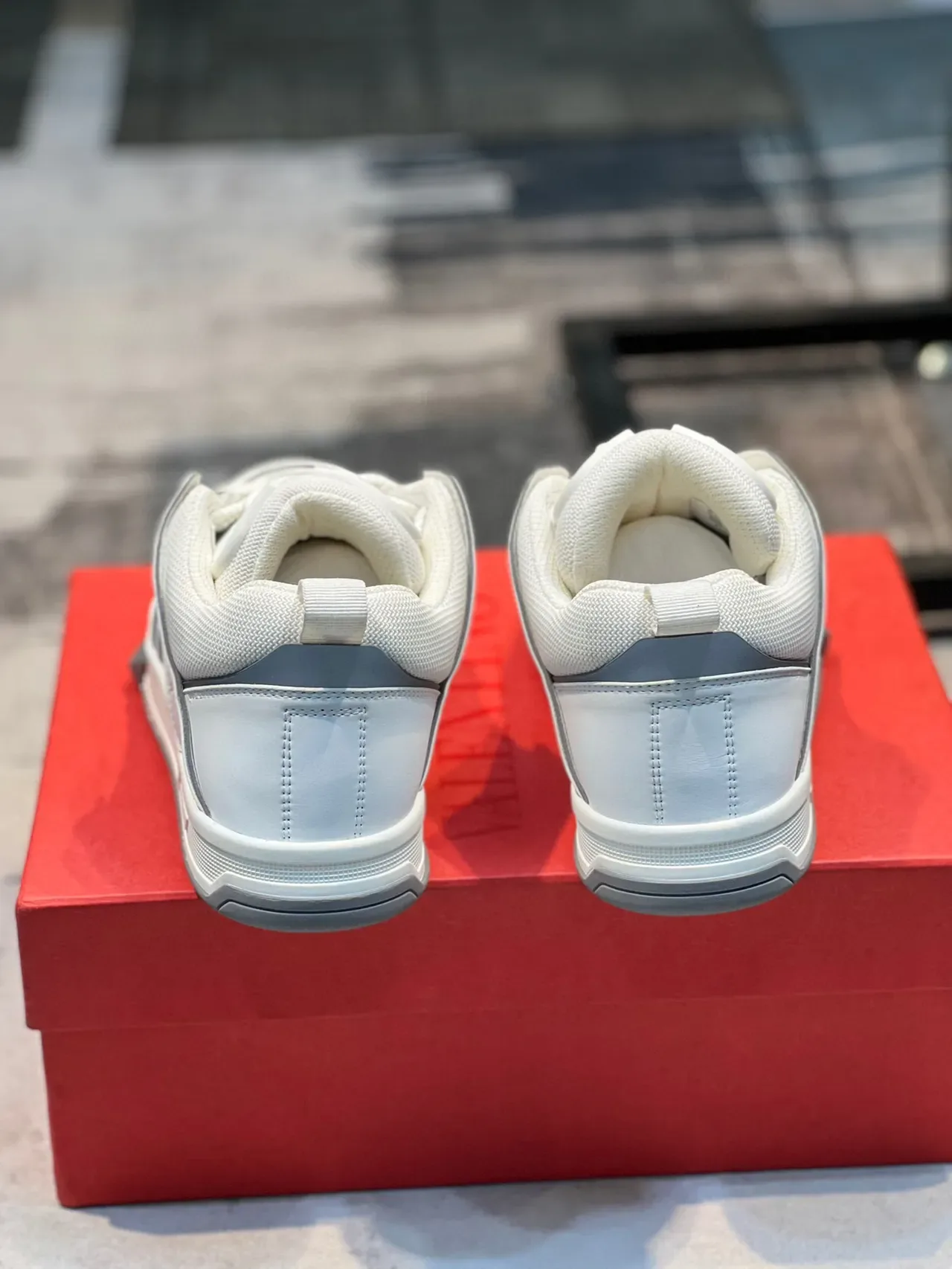 Valentino Rockstud White Silver Leather Upper Piping Detail Lifestyle Sneakers 2