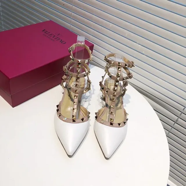 Valentino Rockstud White Studded Multi-Strap Pump 6
