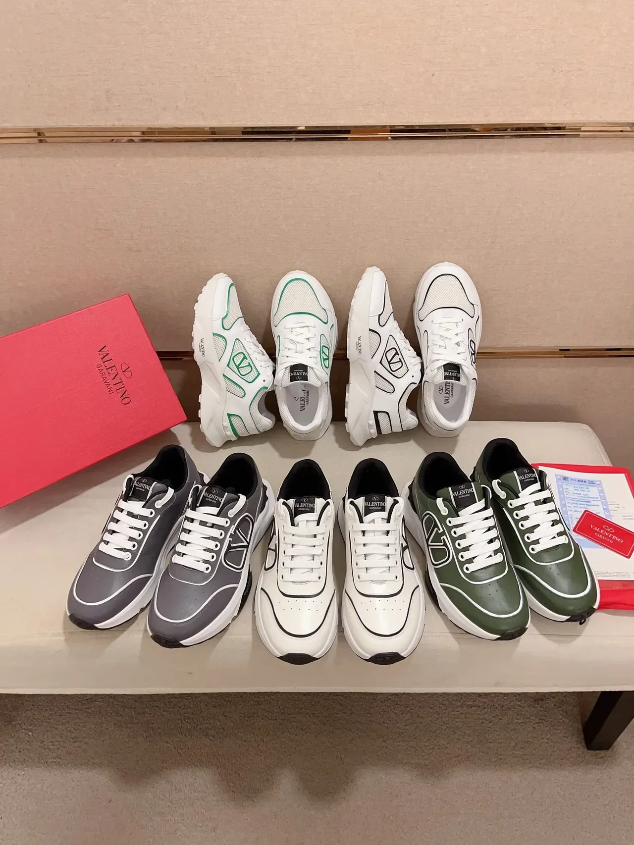 Valentino VLTN Black and White Leather Lifestyle Sneakers 6