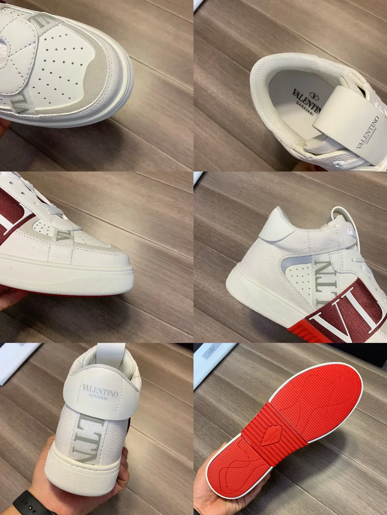 Valentino VLTN Sneakers Blanc et Bordeaux Style de Vie 2