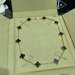 Van Cleef & Arpels Alhambra Collier d'onyx noir et or jaune