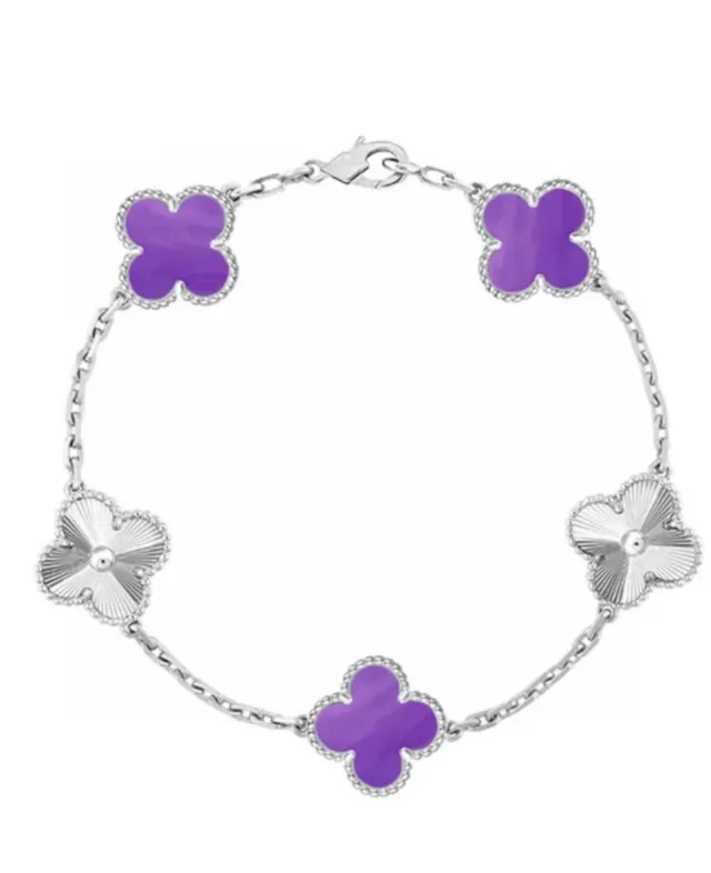 Van Cleef & Arpels Alhambra Bracelet en Malachite et Diamant Trèfle à Quatre Feuilles 2