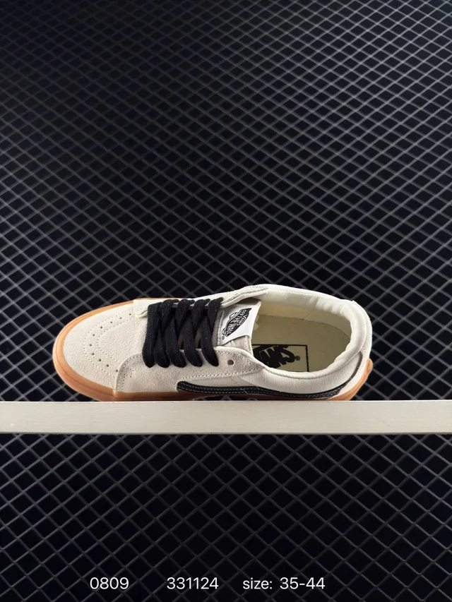 Vans Era Beige Black Low-Top Canvas Skateboard Shoes 4