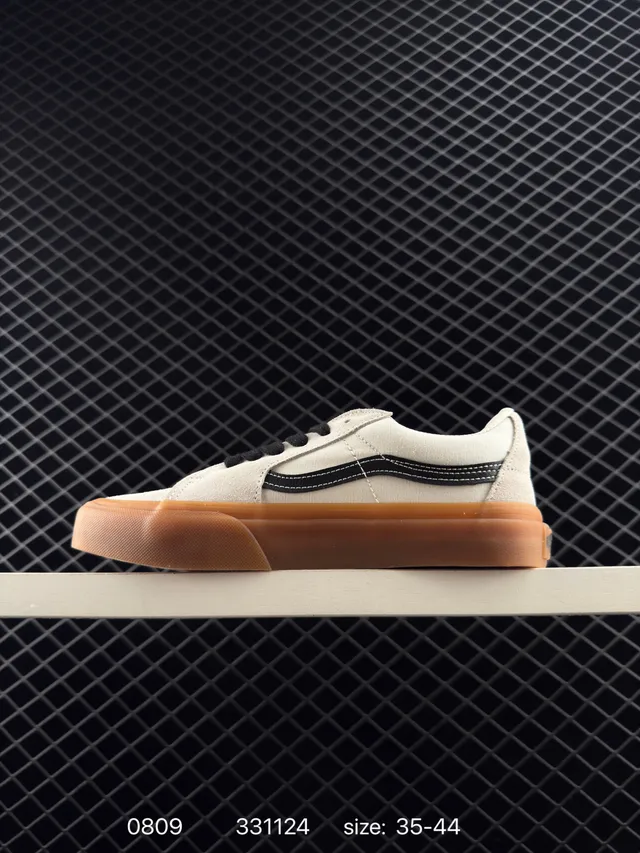 Vans Era Beige Black Low-Top Canvas Skateboard Shoes 5