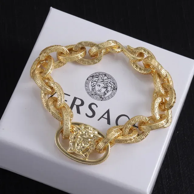 Versace Chain Reaction Doré Medusa Head Collier 4