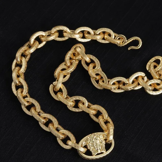 Versace Chain Reaction Doré Medusa Head Collier 5