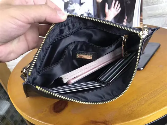 Versace Medusa Pouch Black Pebbled Leather Envelope Clutch 2