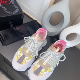 Versace Odissea Baroque Print Chunky Sneakers