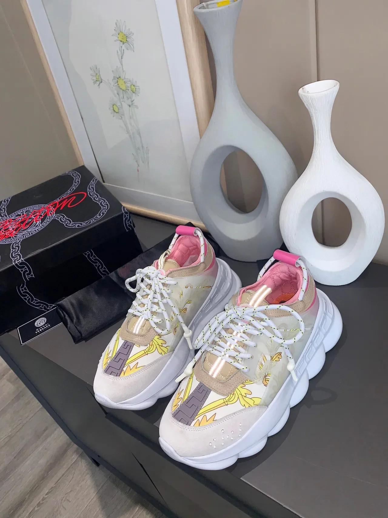Versace Odissea باروكي برينت شونكي سنيكرز 5