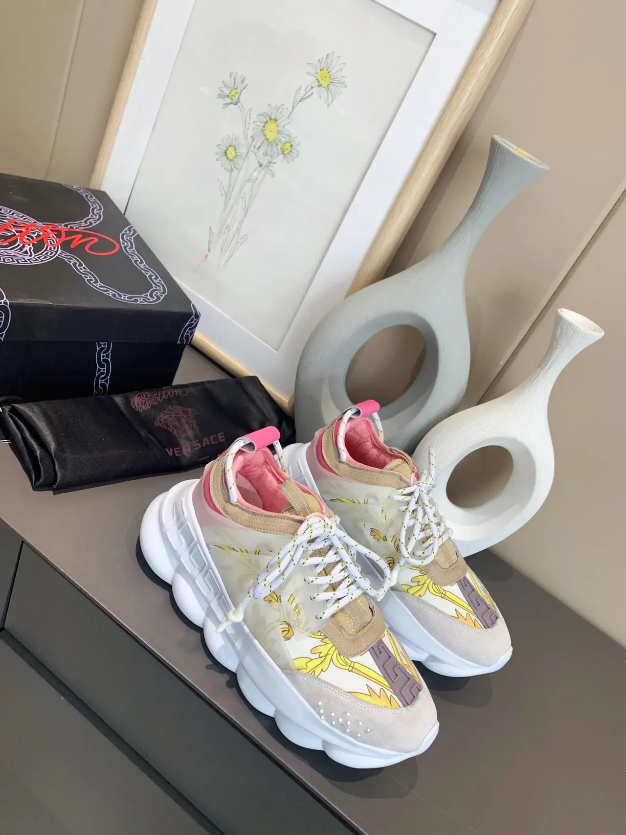 Versace Odissea باروكي برينت شونكي سنيكرز 6