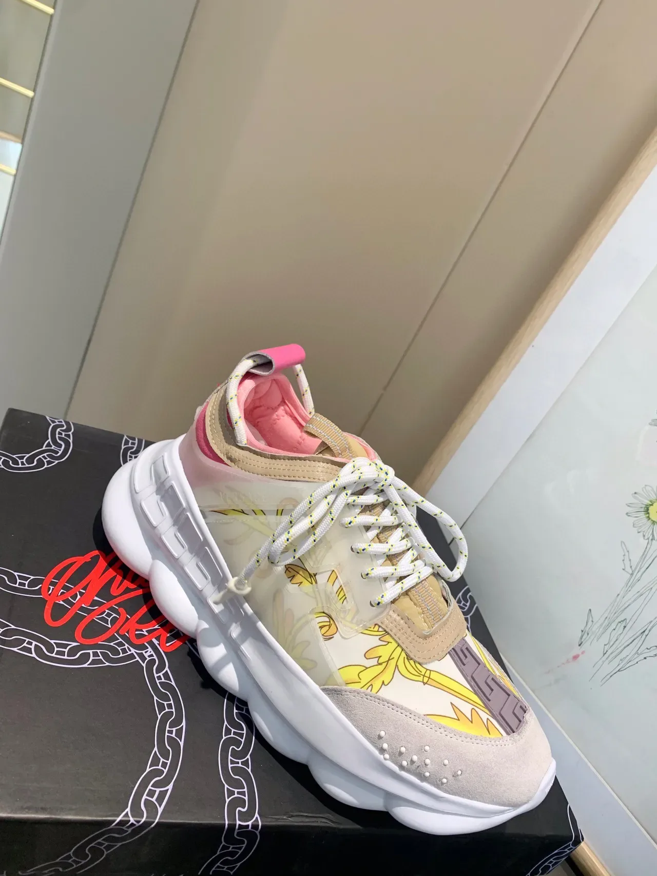 Versace Odissea باروكي برينت شونكي سنيكرز 9