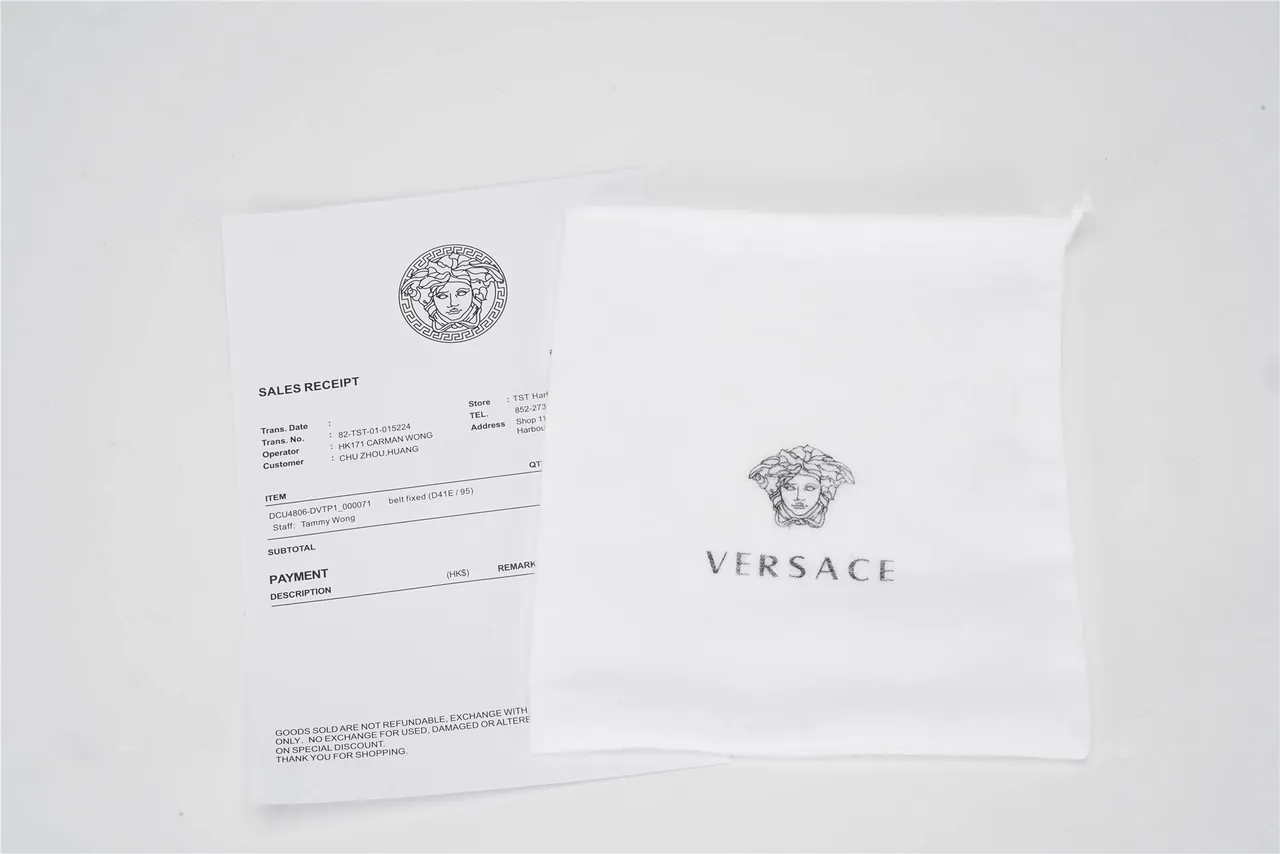 Versace Bolsa de Papel Branco Dourado Foil Medusa Logo 4