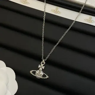 Vivienne Westwood Classic Orb Pavé Crystal Silver-Tone Necklace