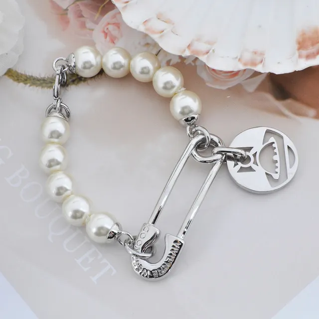 Vivienne Westwood Orb Bracelet perles avec épingle de sûreté 3