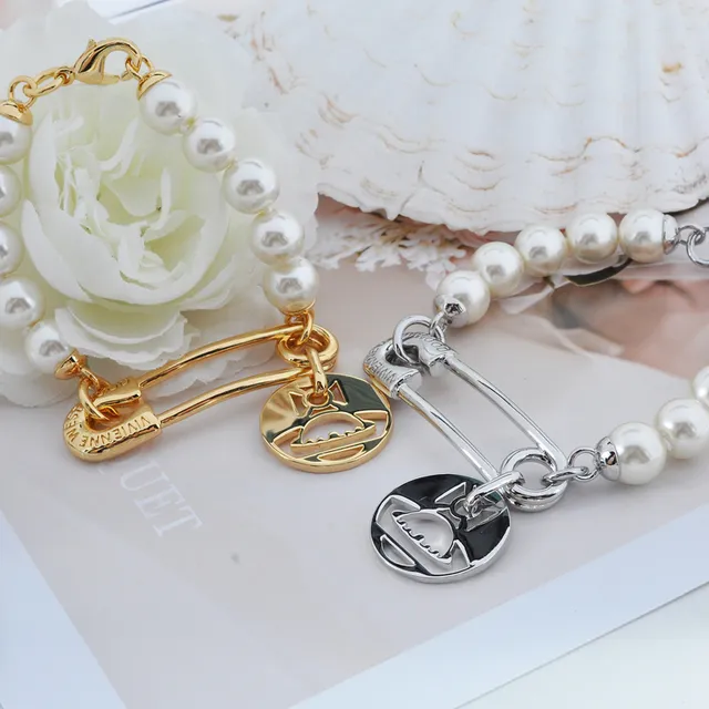 Vivienne Westwood Orb Bracelet perles avec épingle de sûreté 5
