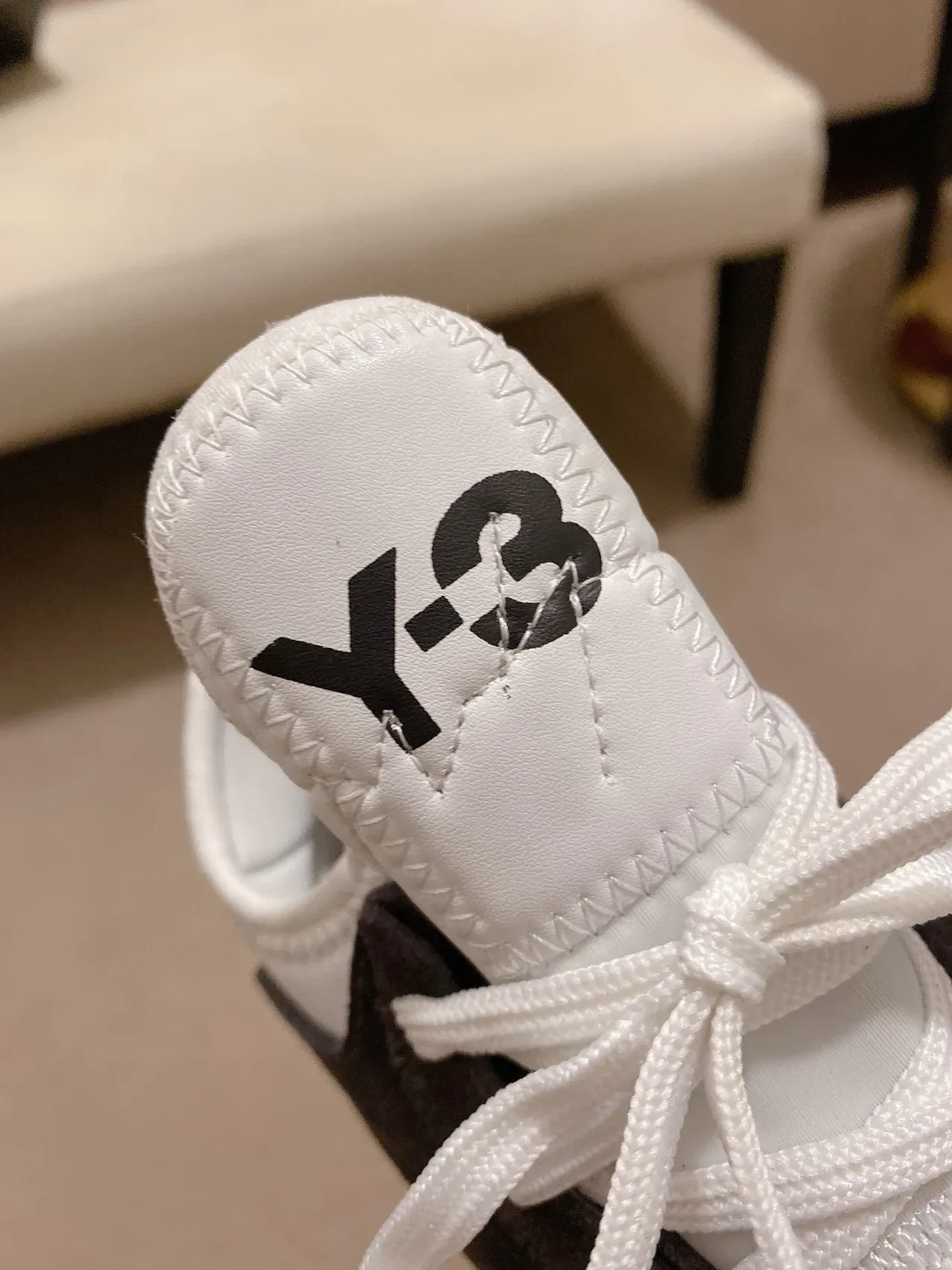 Y-3 Gray White Suede Upper Sculpted Monolithic Midsole Chunky Sneakers 5