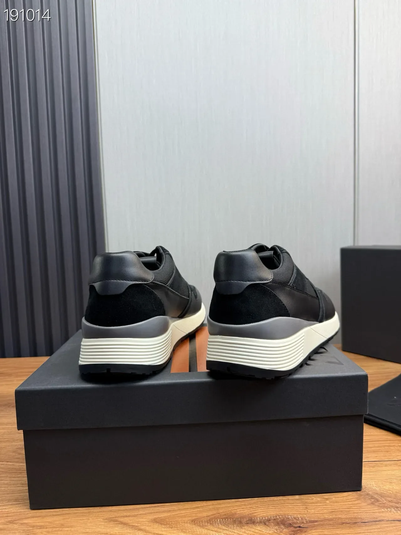 Zegna Preto Branco Material Misto Superior Malha E Painéis De Camurça Tênis Lifestyle 2