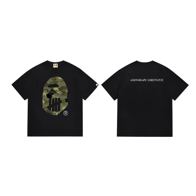 A Bathing Ape ABC कैमो Five Bars काली टी-शर्ट 3