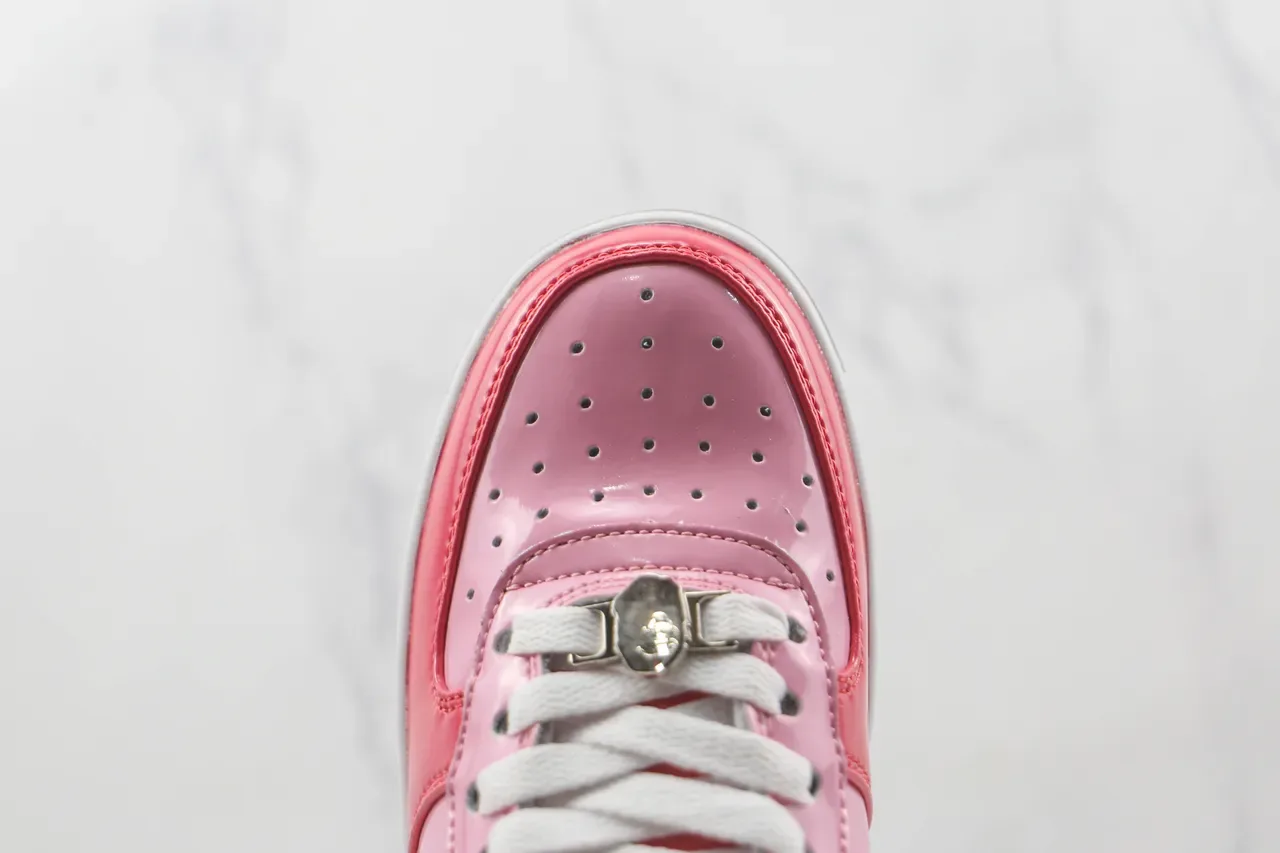 A Bathing Ape BAPE STA Glossy Pink Star Logo Lifestyle Sneakers 6