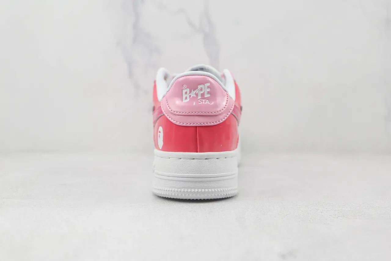 A Bathing Ape BAPE STA Glossy Pink Star Logo Lifestyle Sneakers 9