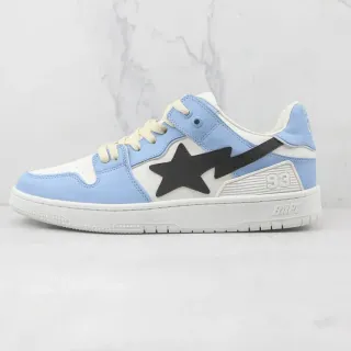 A Bathing Ape BAPE STA Light Blue and White Lifestyle Sneakers