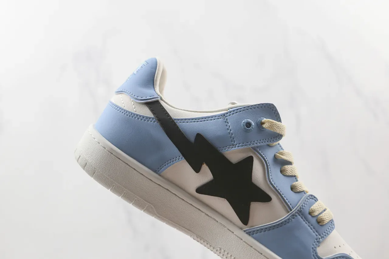 A Bathing Ape BAPE STA Light Blue and White Lifestyle Sneakers 5