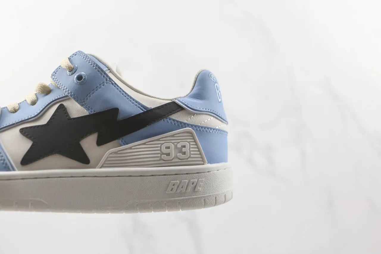 A Bathing Ape BAPE STA Light Blue and White Lifestyle Sneakers 7