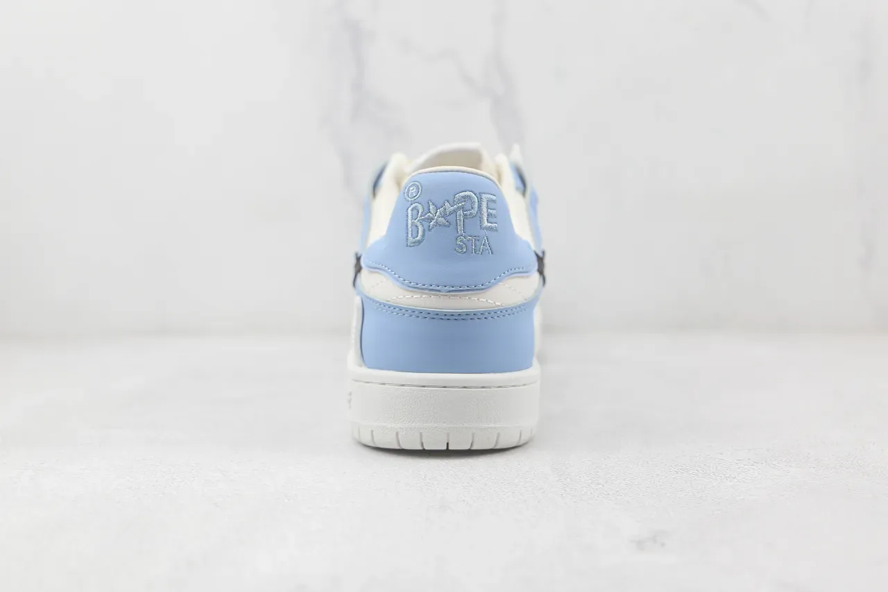 A Bathing Ape BAPE STA Light Blue and White Lifestyle Sneakers 9
