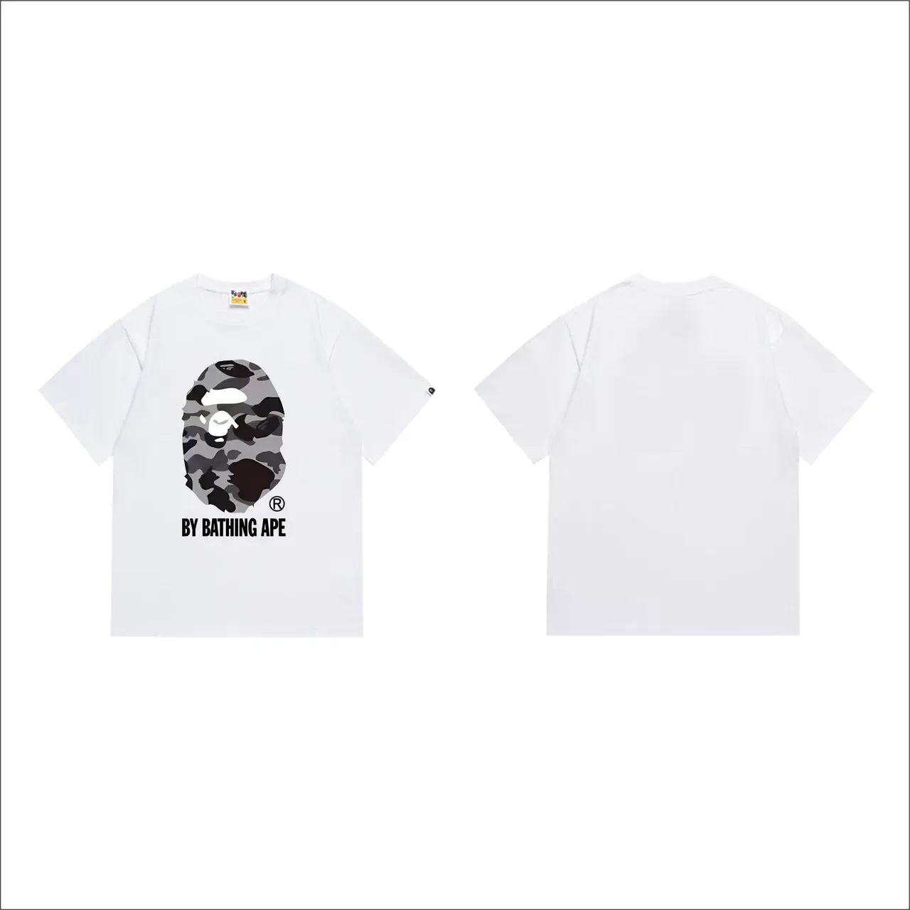 A Bathing Ape Camouflage Ape Head Graphic Black T-Shirt 4