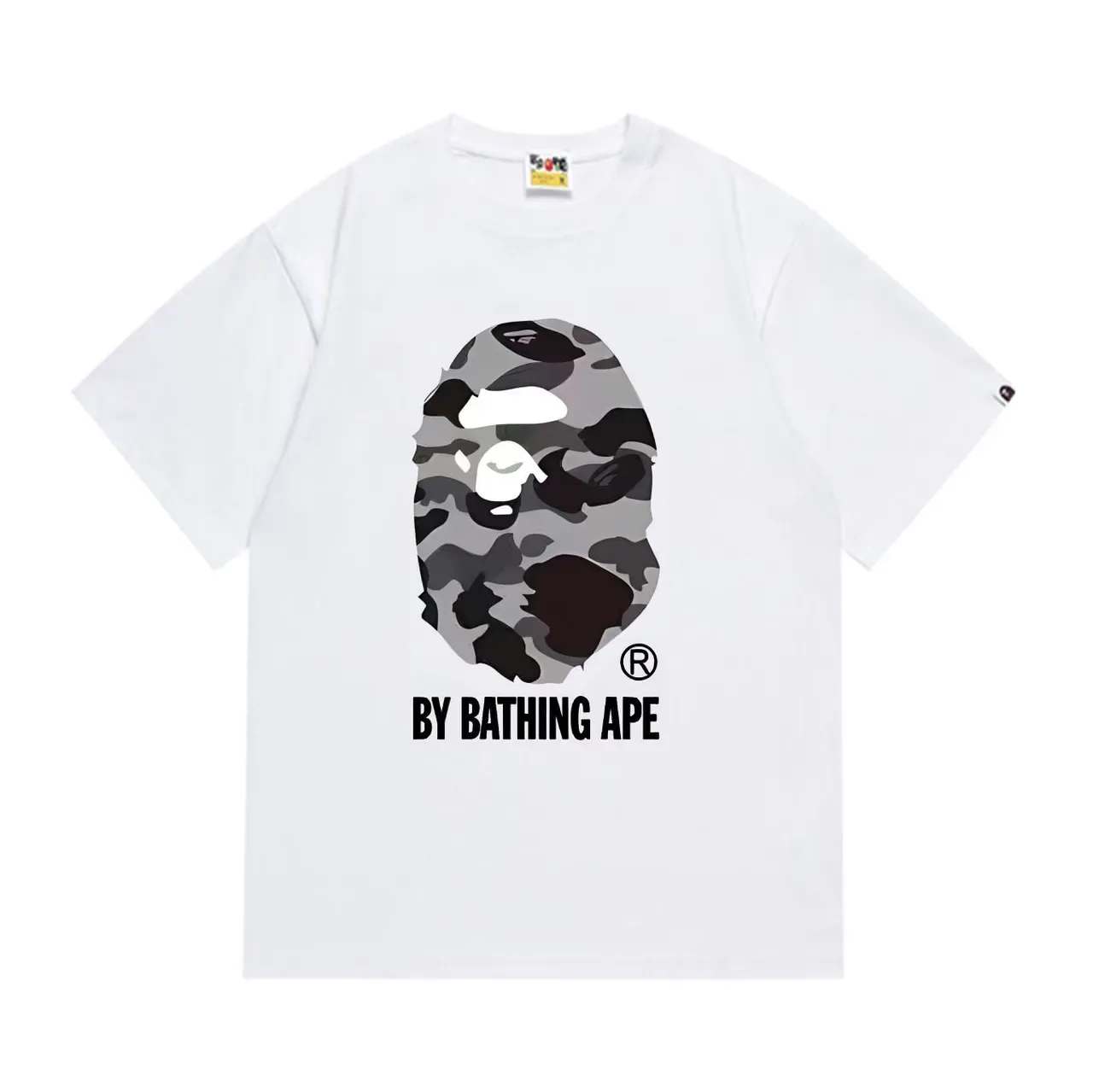 A Bathing Ape Camouflage Ape Head Graphic Black T-Shirt 6