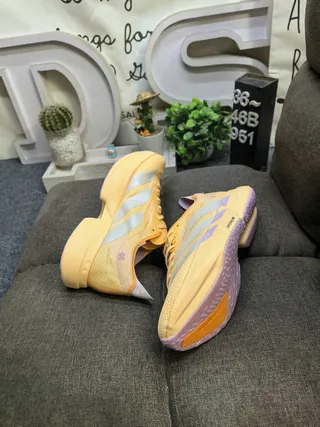 Adidas Adios Pro Jaune Argent Violet Chaussures de course 6