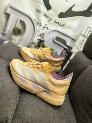Adidas Adios Pro Jaune Argent Violet Chaussures de course 7