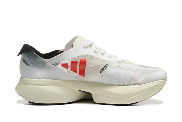 Adidas Adizero Adios Pro 3 Chaussures de course blanches rouges 5