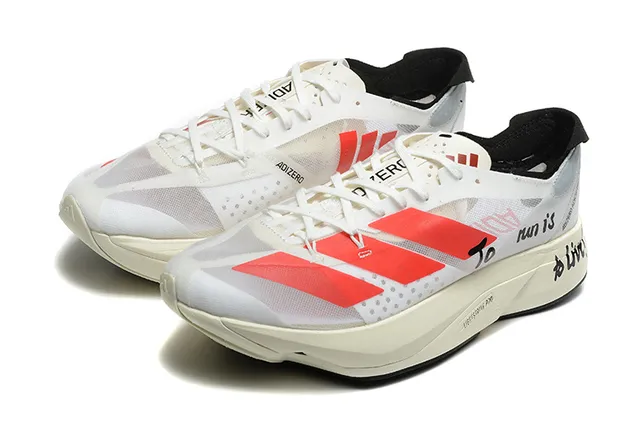 Adidas Adizero Adios Pro 3 Chaussures de course blanches rouges 6