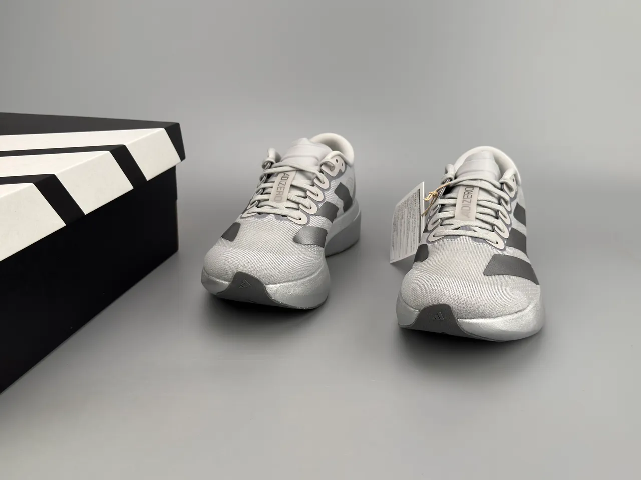 Adidas Adizero Evo.S Light Gray Running Shoes 3