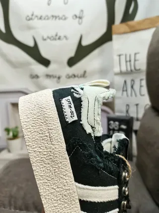 Adidas Army Green Black Distressed Frayed Textile Deconstructed Overlay Lifestyle Sneakers 13